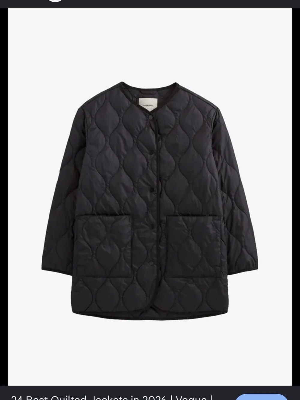 Abercrombie and fitch Women's Black Quilted liner jacket